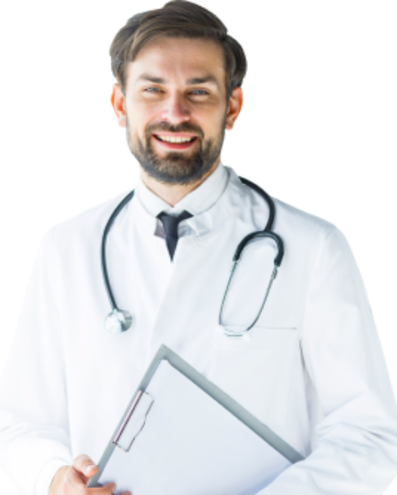 smiling-young-doctor-with-clipboard